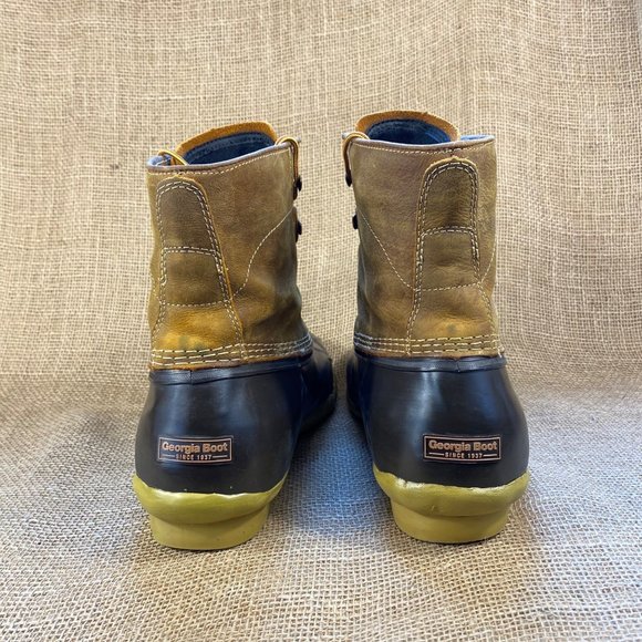 Georgia boot duck boot waterproof work boots hunting leather brown size 14 - Picture 7 of 9